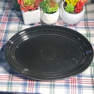VINTAGE FIESTA OVAL PLATTER/DISH BLACK